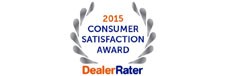 215 consumer satisfaction award - dealer rater